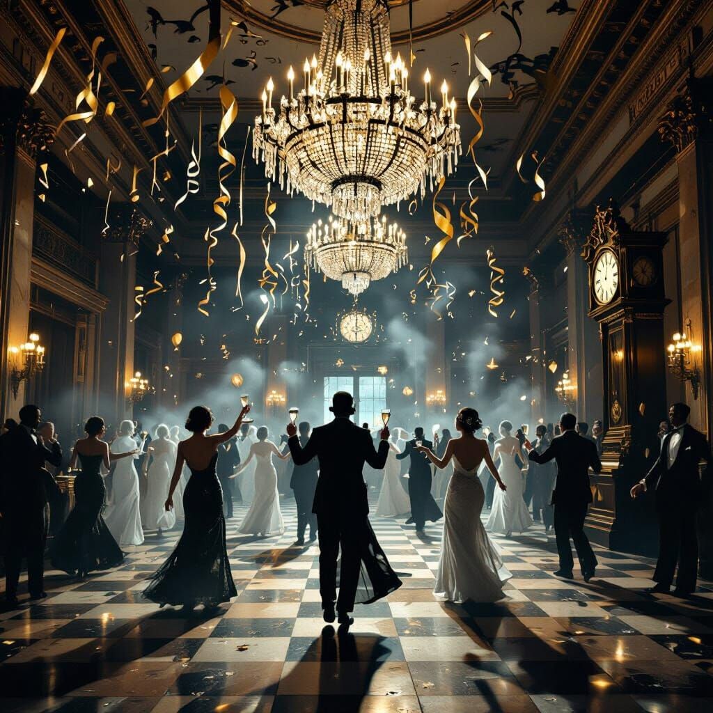 A haunted New Year’s Eve celebration unfolds in a decaying g...