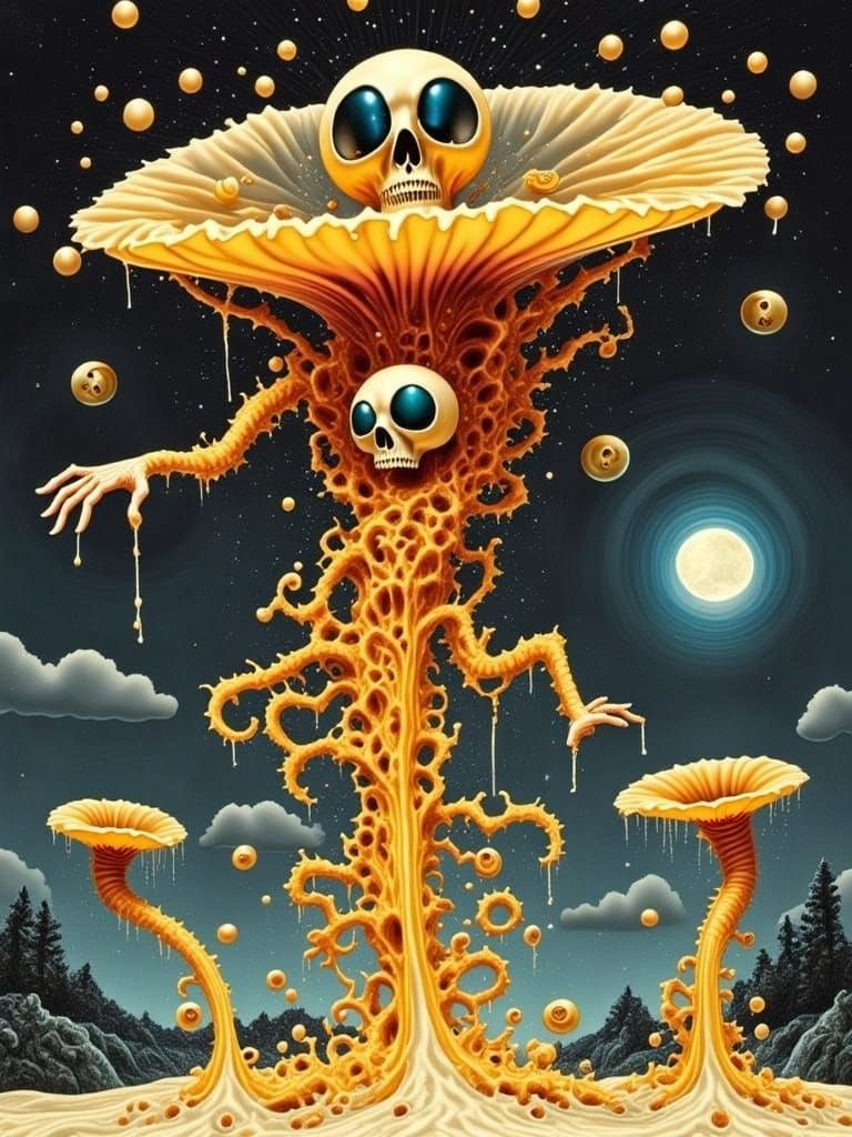 Ethereal Djinn Emerges from Whimsical Oil Lamp in Art Deco S...