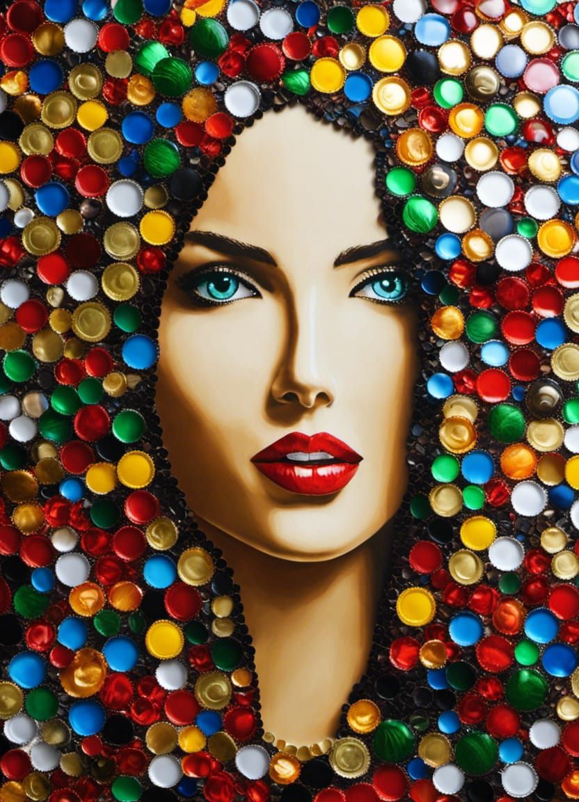 Bottle Caps Painting