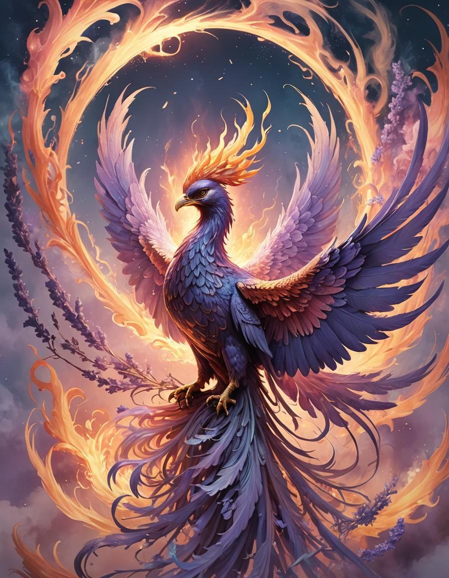 Phoenix Rising in Pastel Colors