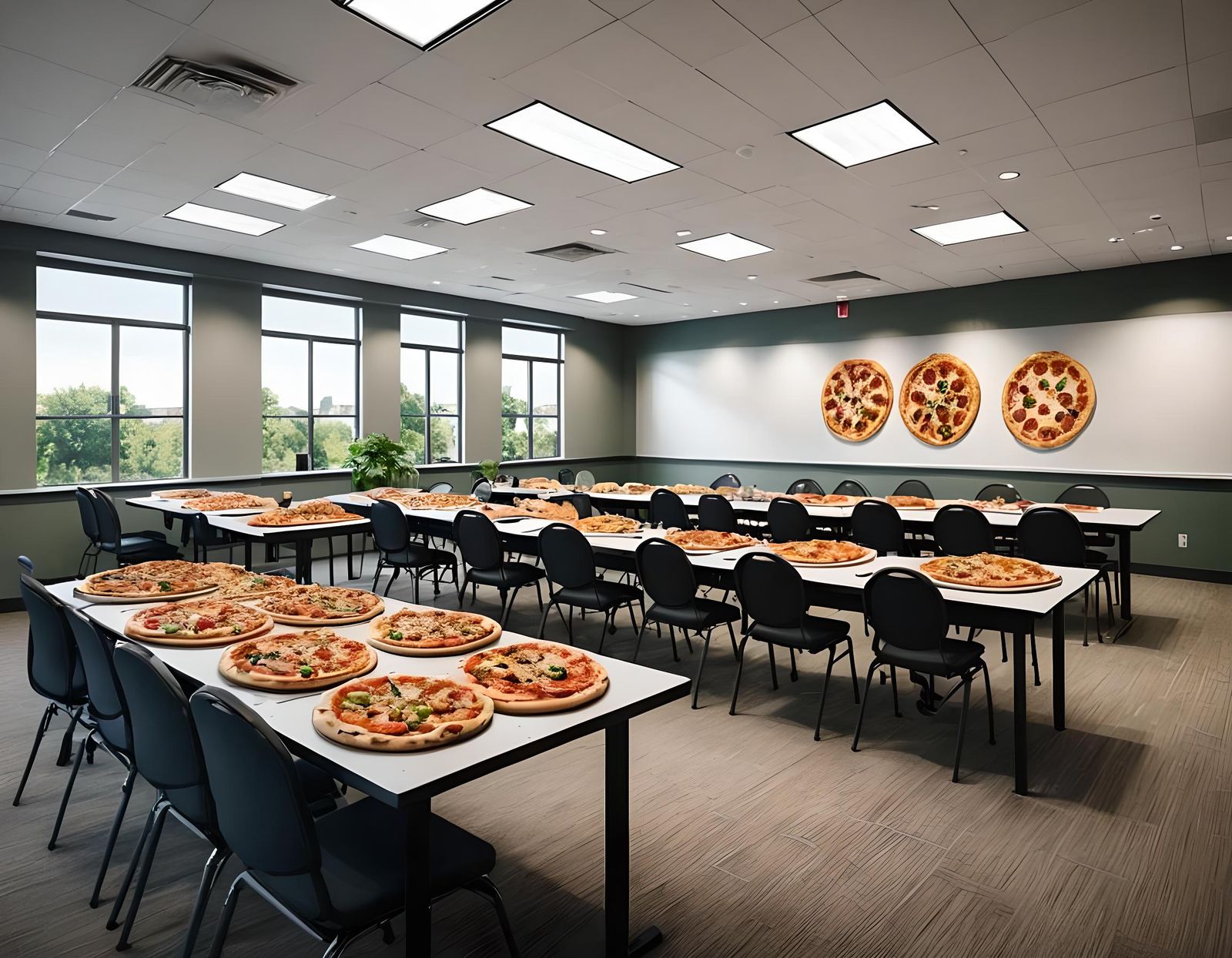 Conference Room Ready for Pizza Party