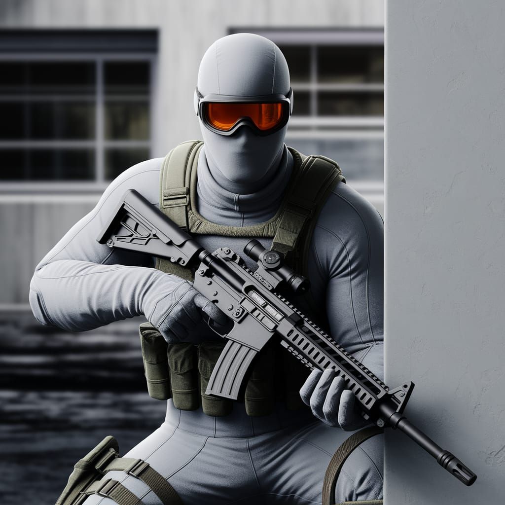 Stealth Operative in Epic 3D Game Cinematic Feel