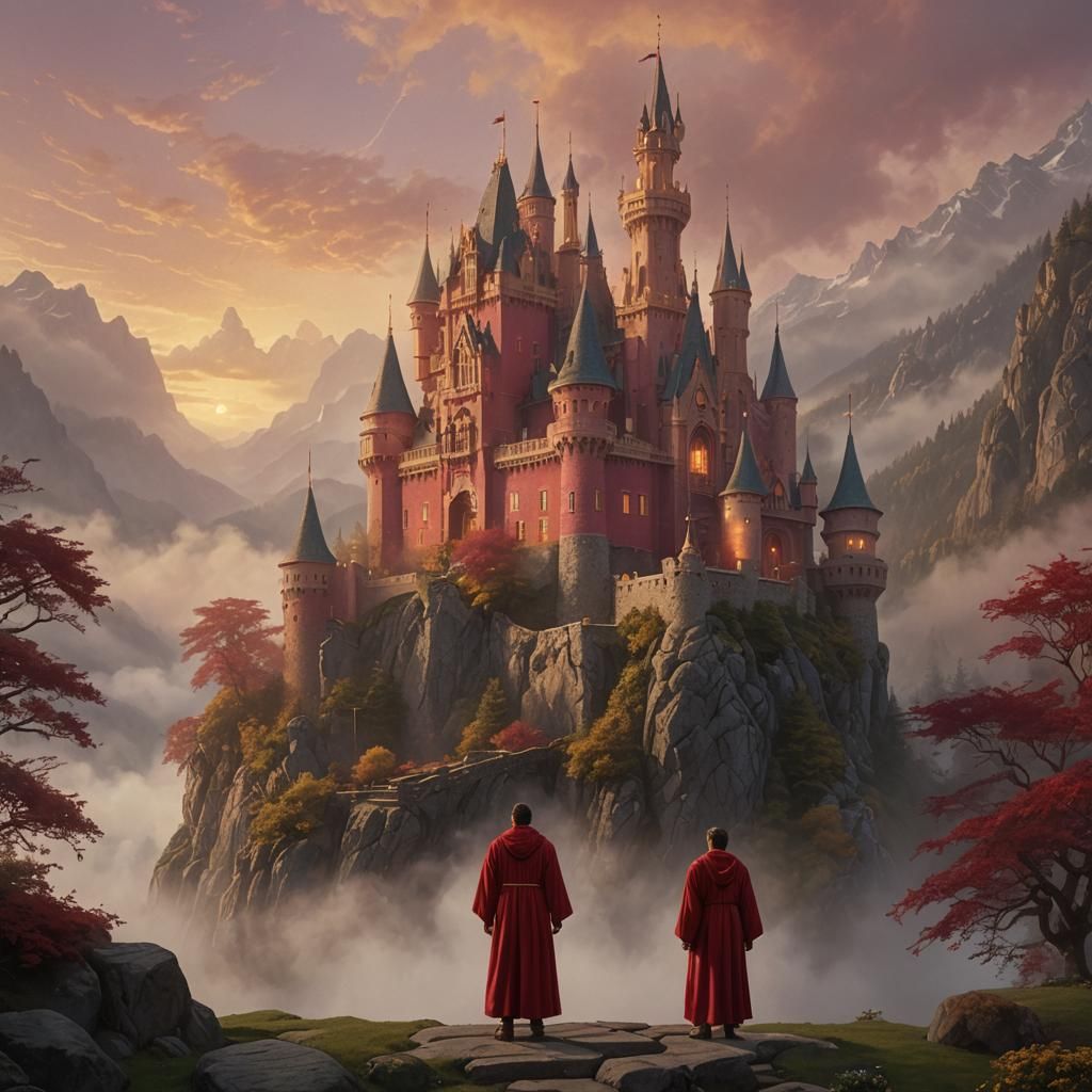 King of Ruby Castle in Ethereal Fantasy Style