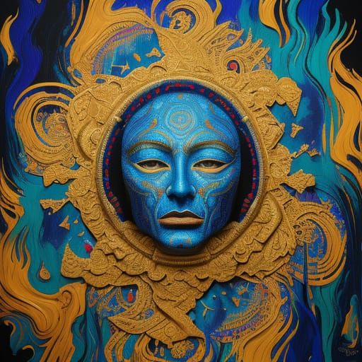 Fabric Form in Vibrant Dreamlike Landscape