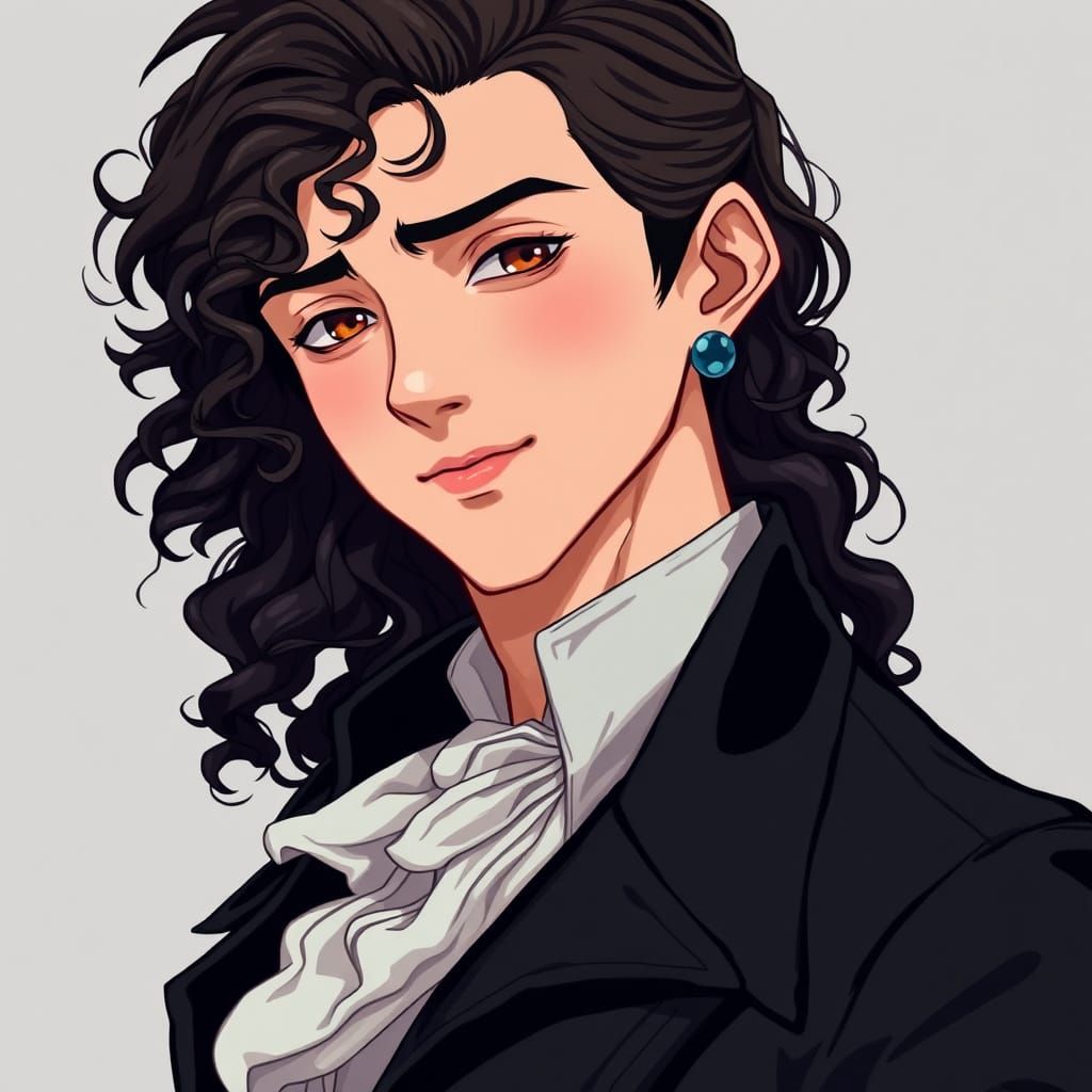 Anime Portrait of a Young Revolutionary in 1794