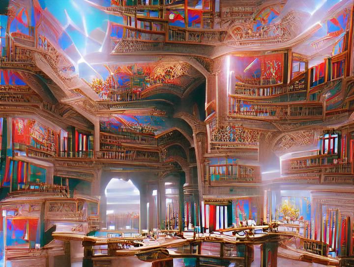 Magnificent Grand Library Concept Art