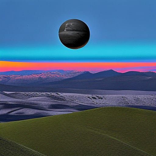 Abstract Orb of Death in Complementary Colors