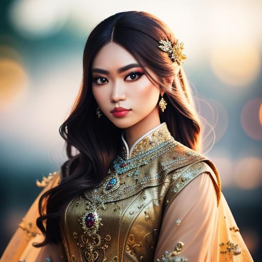 Rich Girl in Designer Dress, Professional Photography