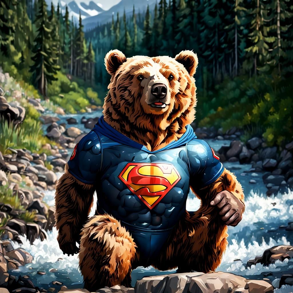 Super Bear Generated by AI