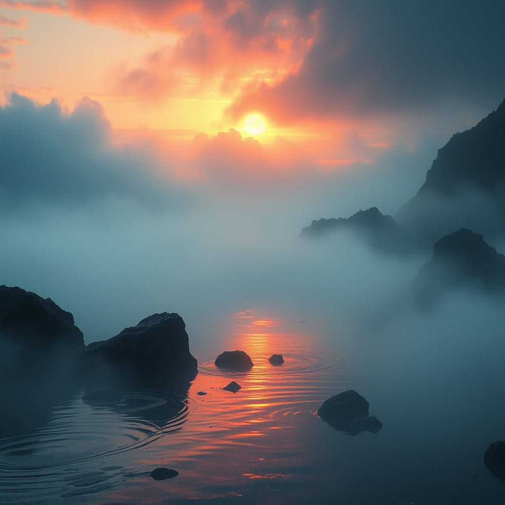 Misty Hope on Unstable Shores in Vibrant Color