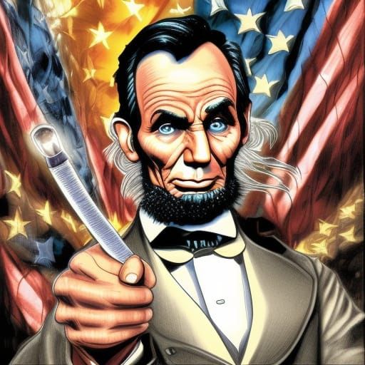 Abraham Lincoln: WWE Wrestler in Comic Book Art