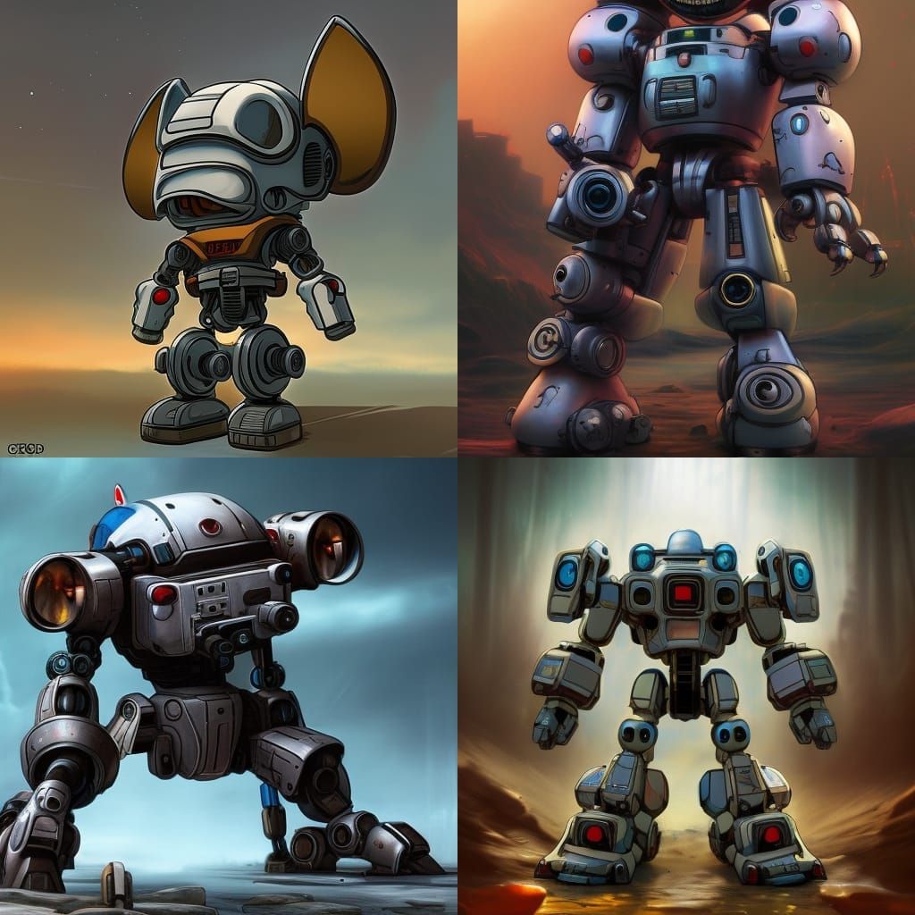 Snoopy Mecha with Intricate Details in Sci-Fi Style