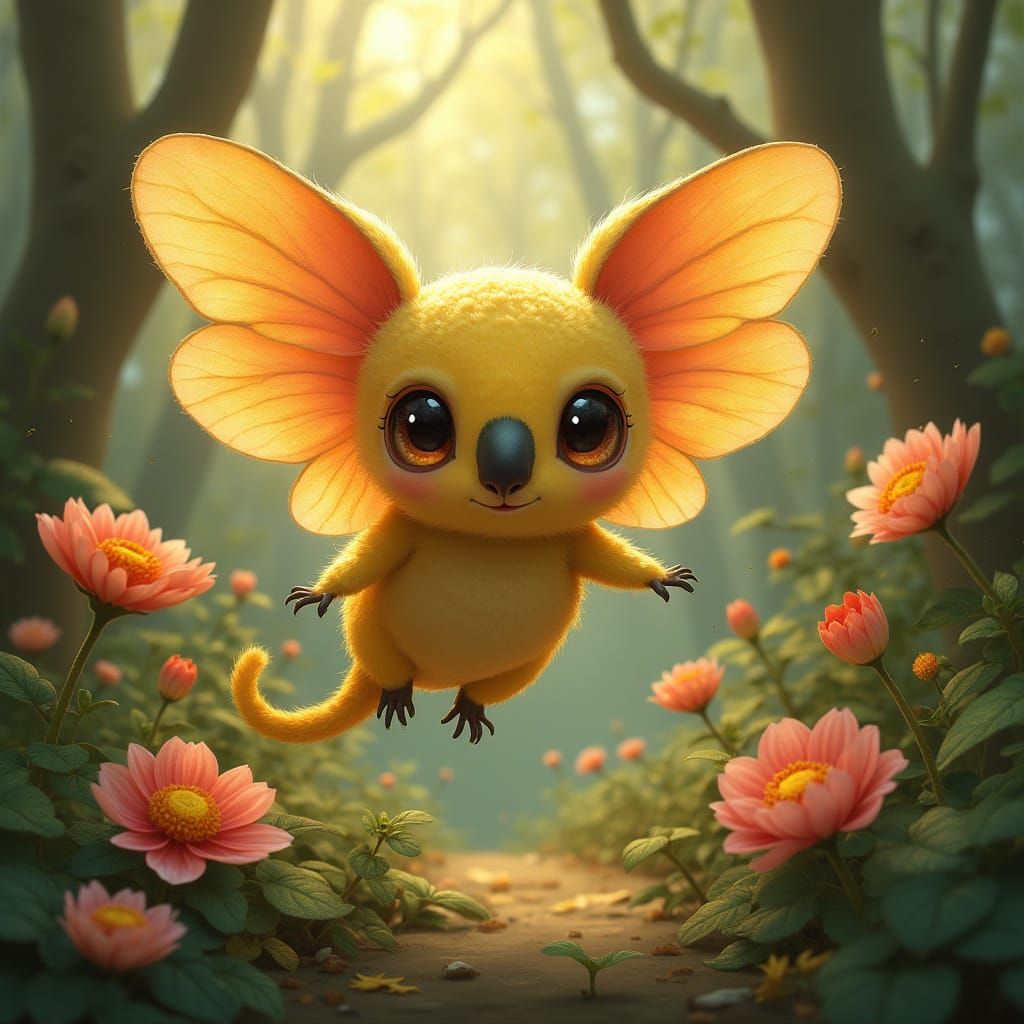 Koalamariposa in Forest, Art of James Gurney