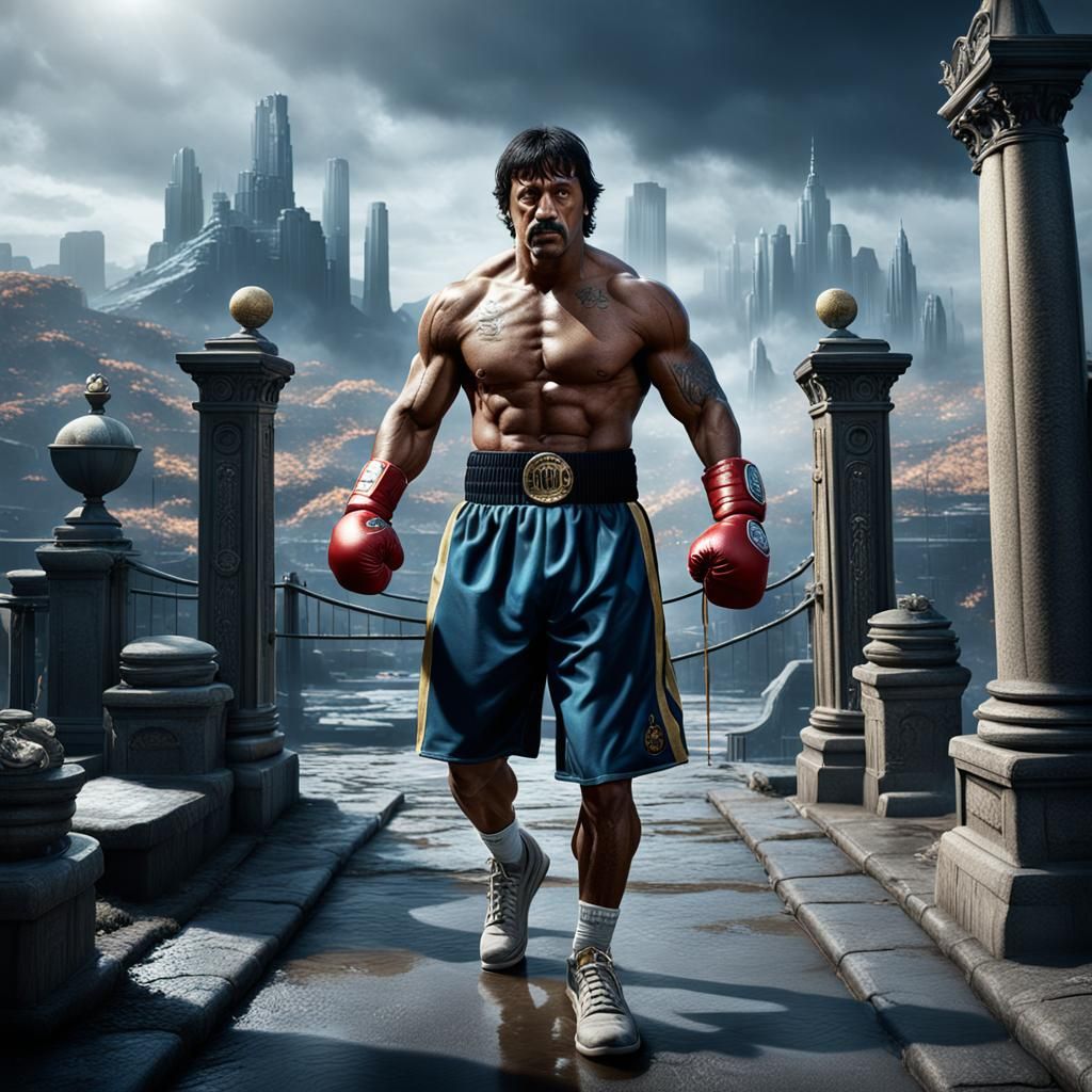Rocky Balboa Detailed Matte Painting