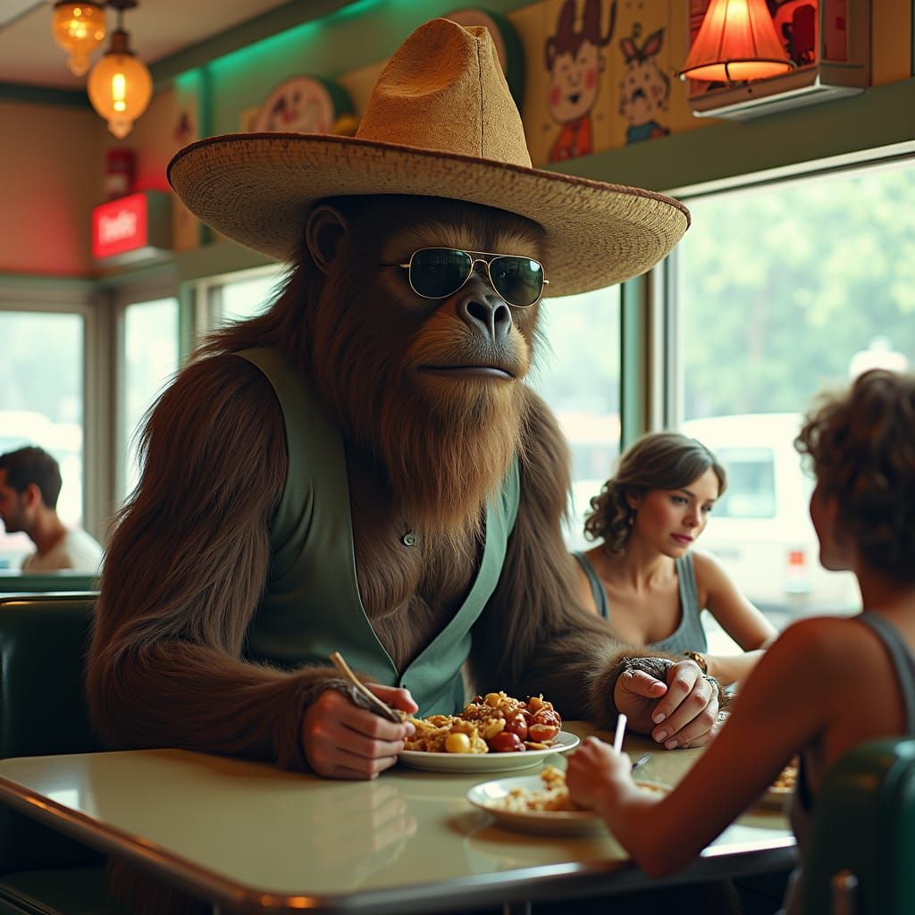 Sasquatch disguising himself to appear more like his Tinder ...