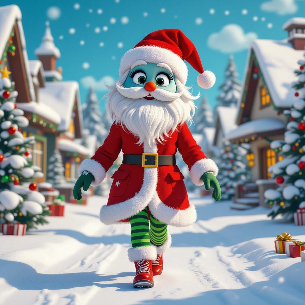 Abbey Abominable in Santa's Village: 3D Pixar Style