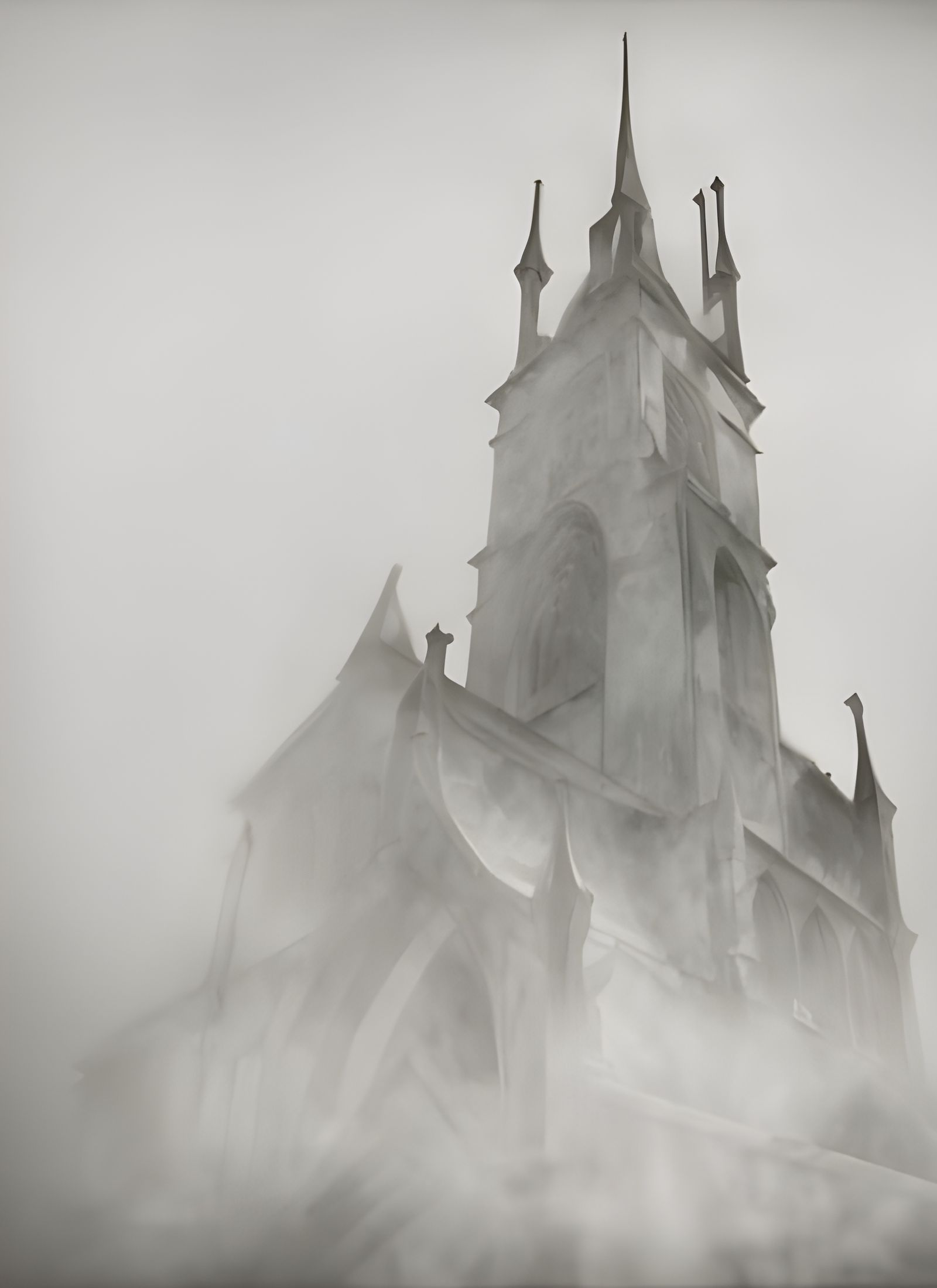 Surreal Haunted Church in Dark Fantasy Style