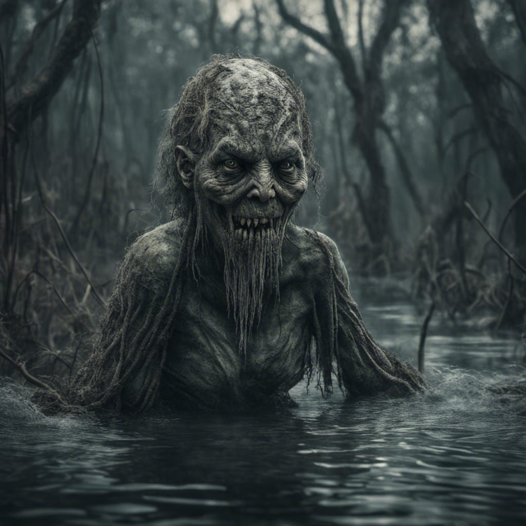 Monstrous Water Hag Lurking in Swamp Depths