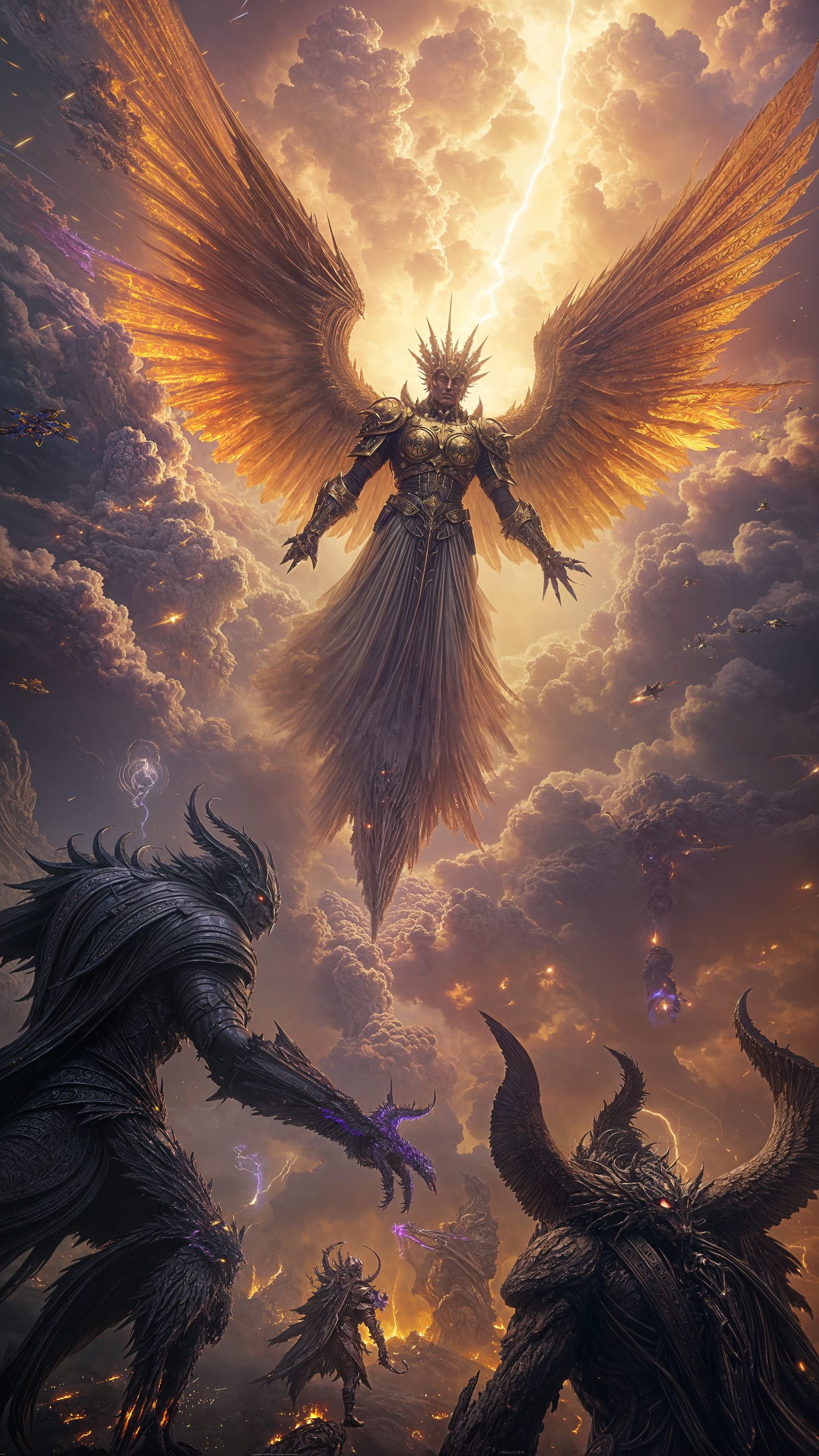 Epic Dark Fantasy Masterpiece in Vibrant Hues