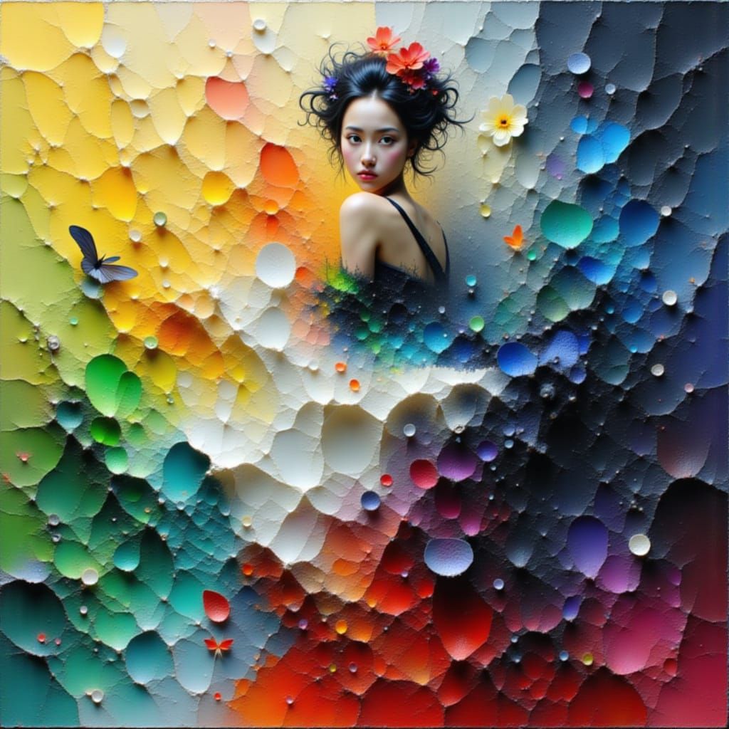 Abstract Question Mark in Vibrant Colors