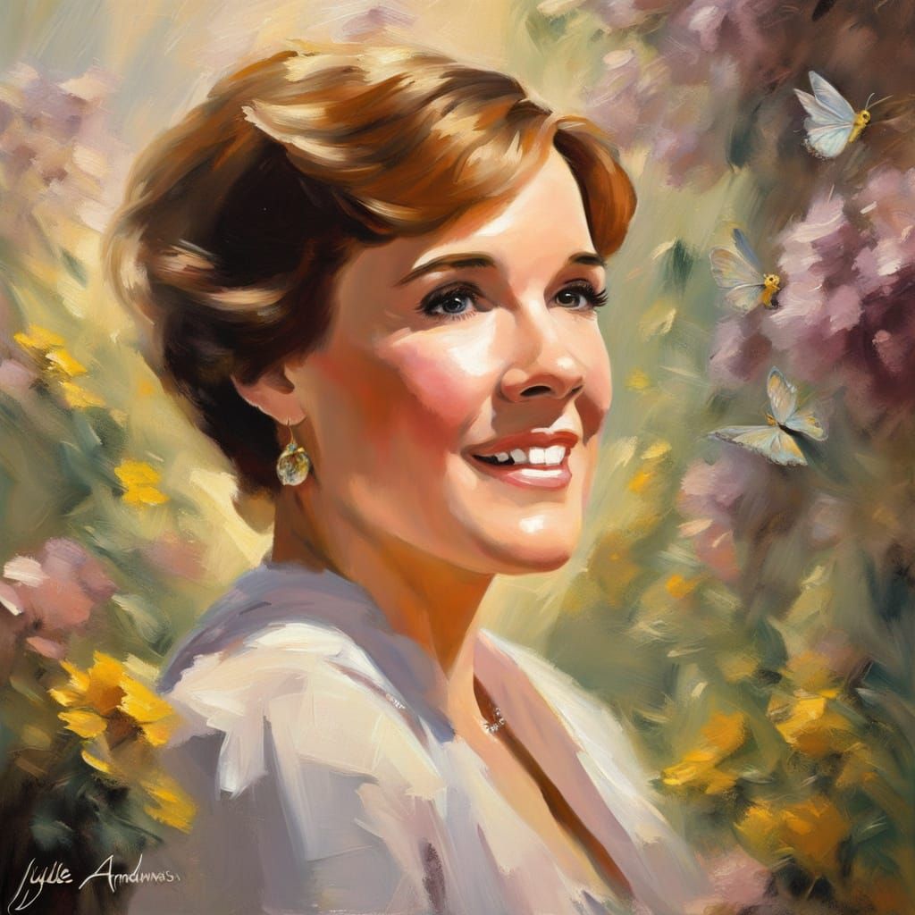 Impressionistic Oil Portrait of Julie Andrews