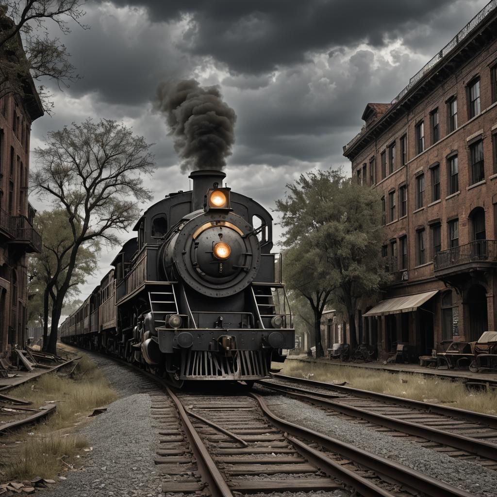Southern Gothic Train in Urban Industrial Style