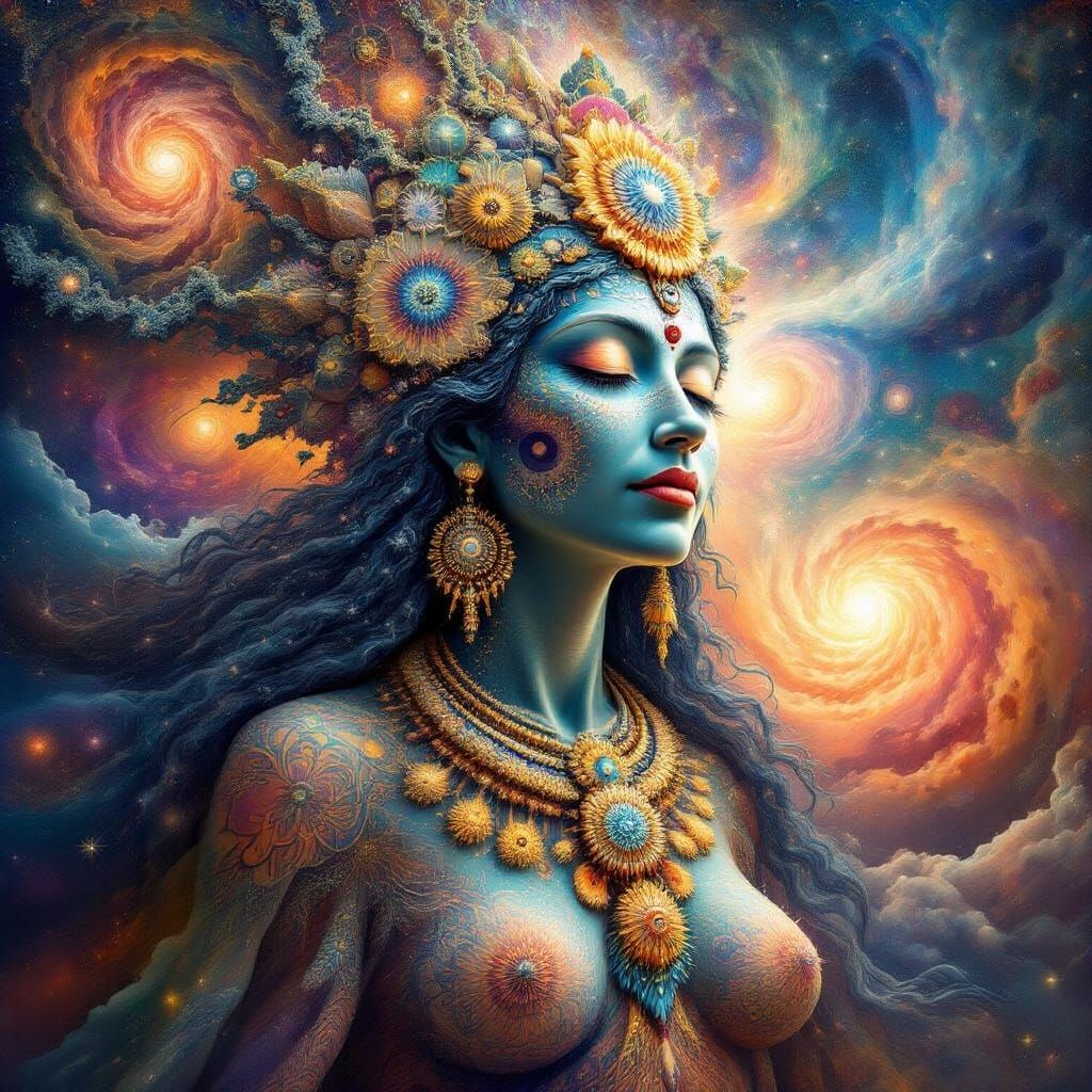 Majestic Cosmic Mother in Australian Aboriginal Surrealism