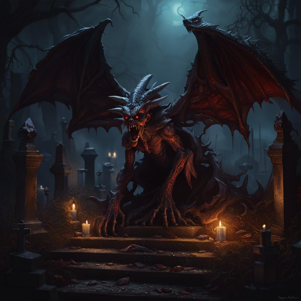 Dracoliche Undead Emerges in Dark Fantasy Art