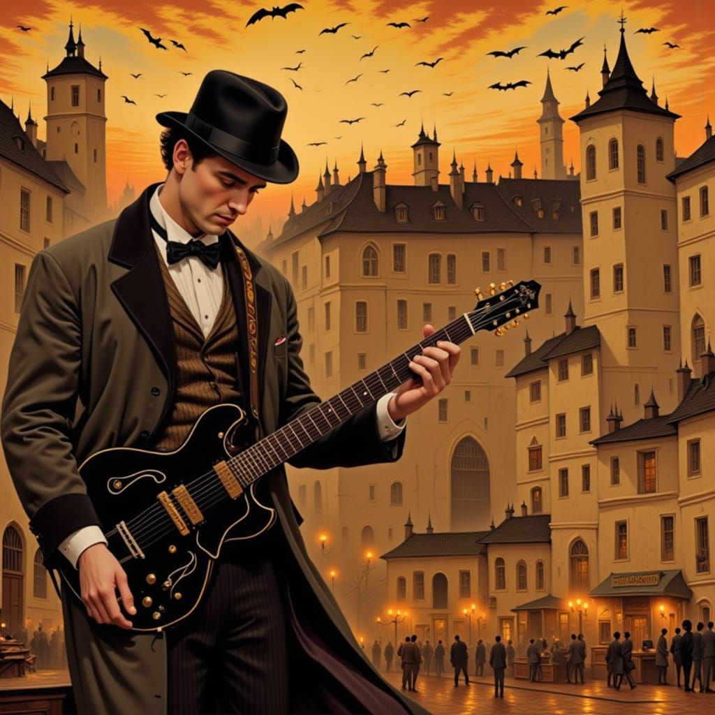 Textured Impasto Portrait of a Man