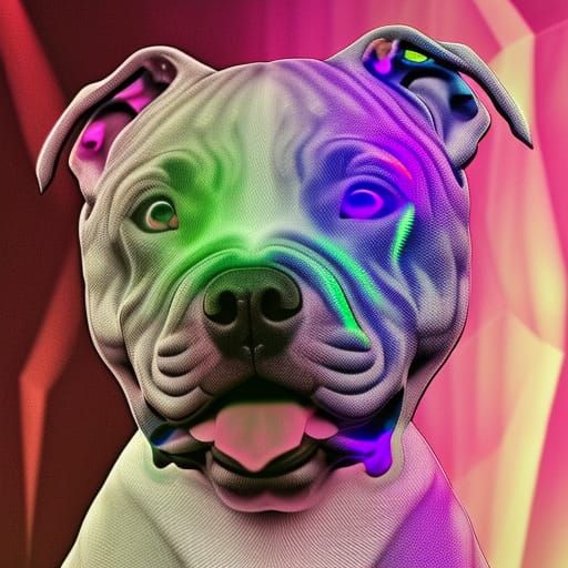 Crystal Pit Bull Puppy: Dark Fantasy Masterpiece