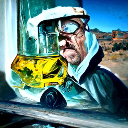 Breaking Bad Scene in Oil Painting Style