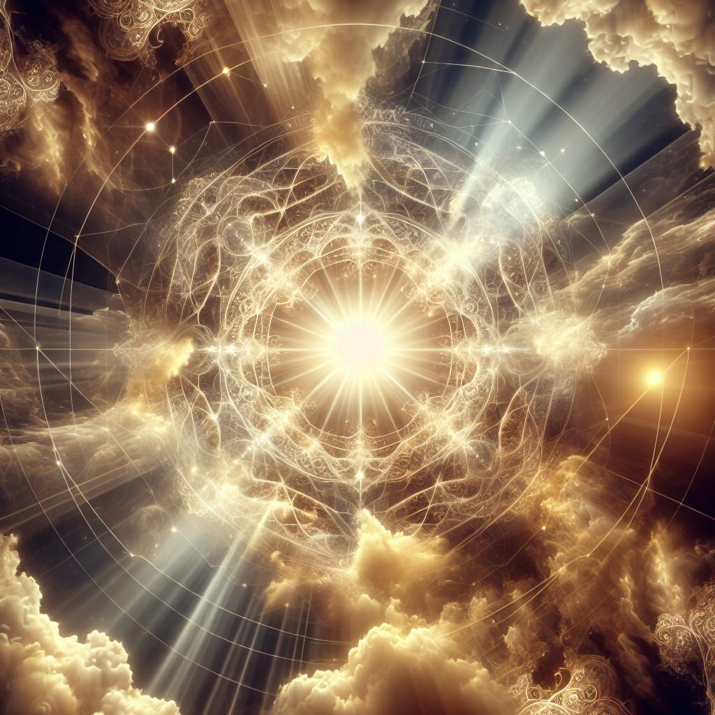 Ethereal White Light with Sacred Geometry