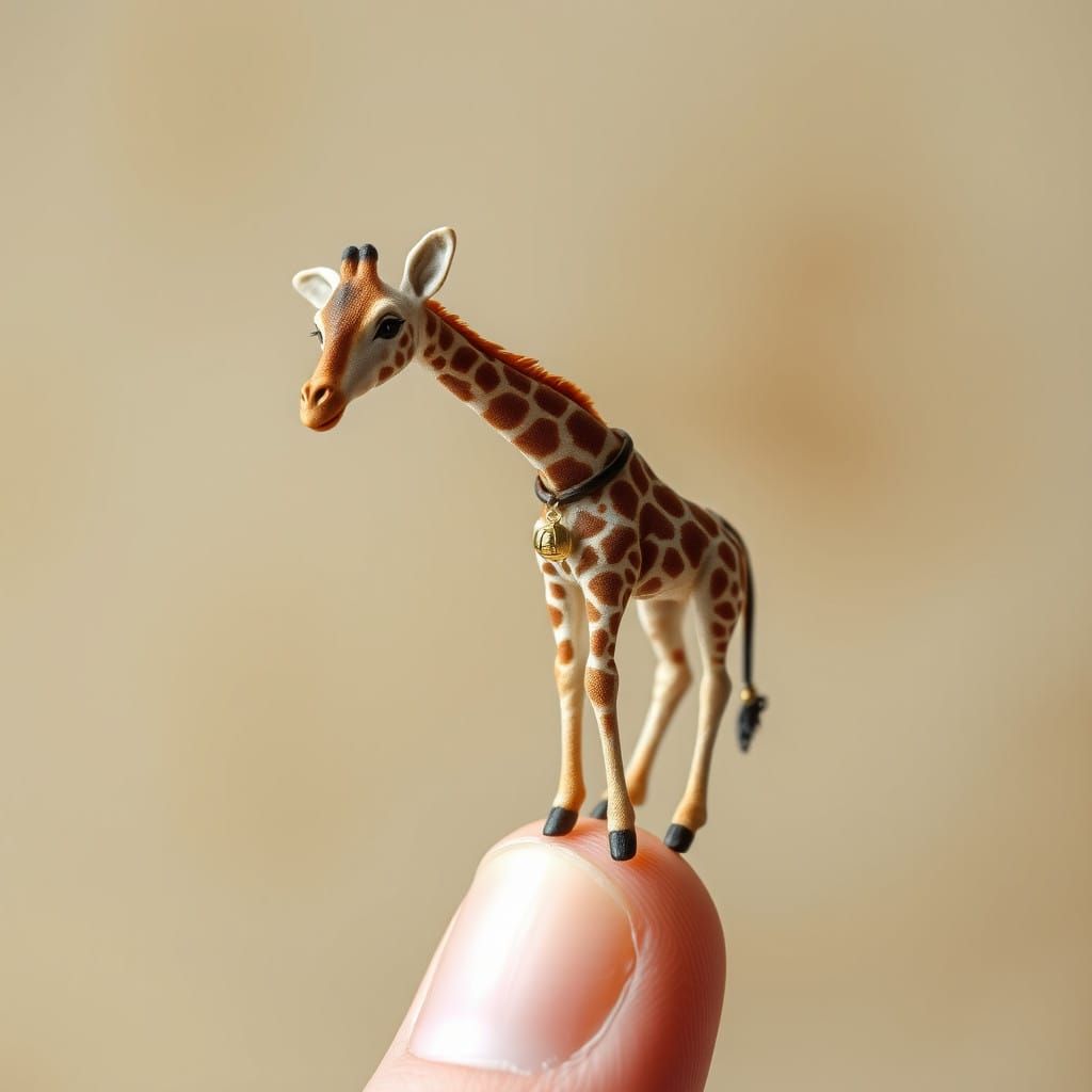 Miniature Lilliputian Giraffe with Scientific Precision