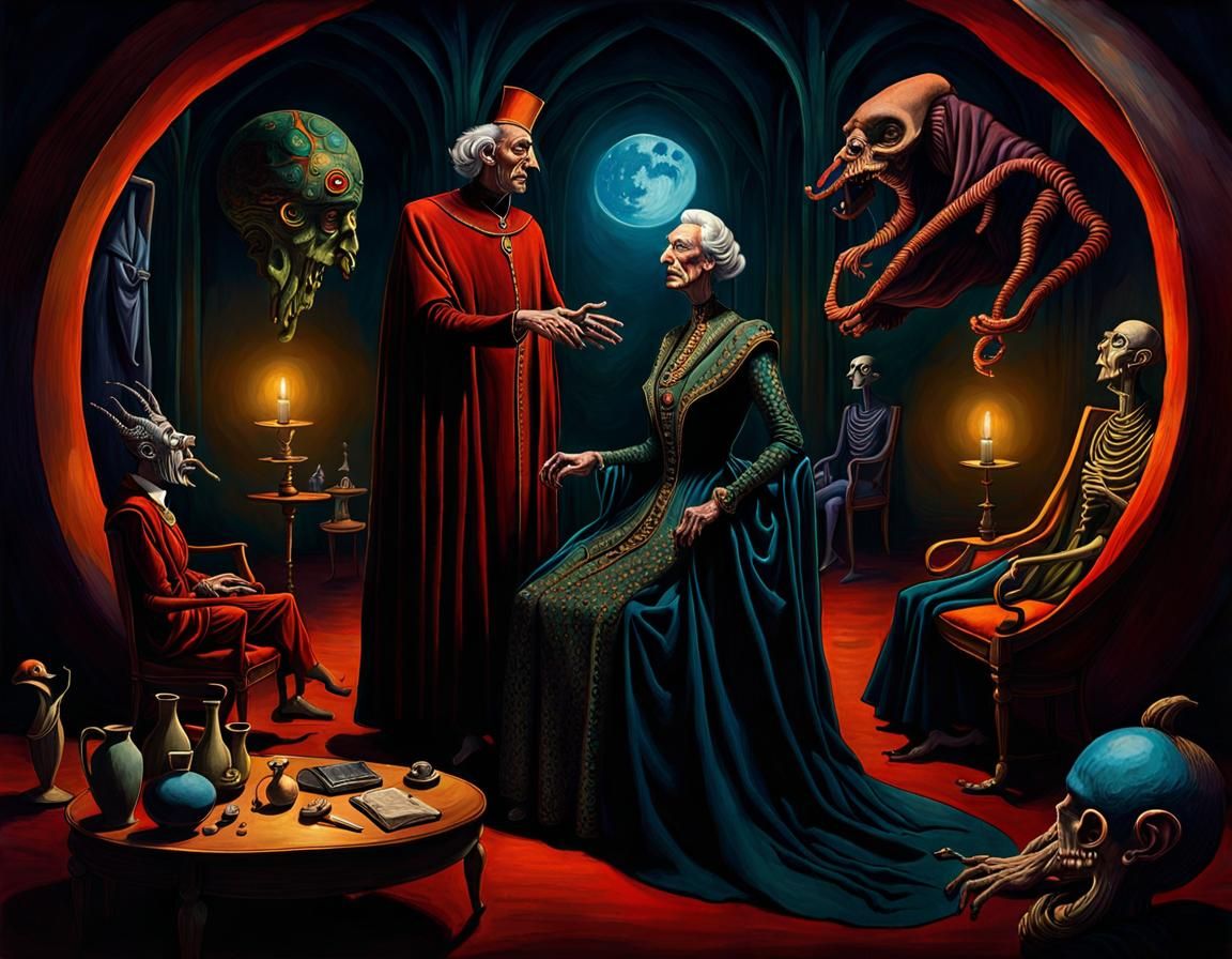 Surreal Dreamscape with Magical Realism Elements