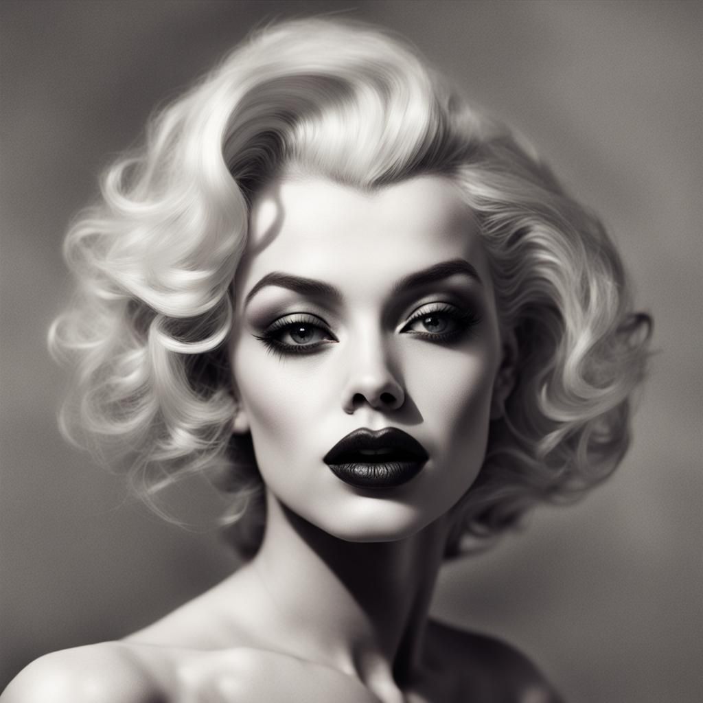Dark Elf Channels Marilyn Monroe in Portrait