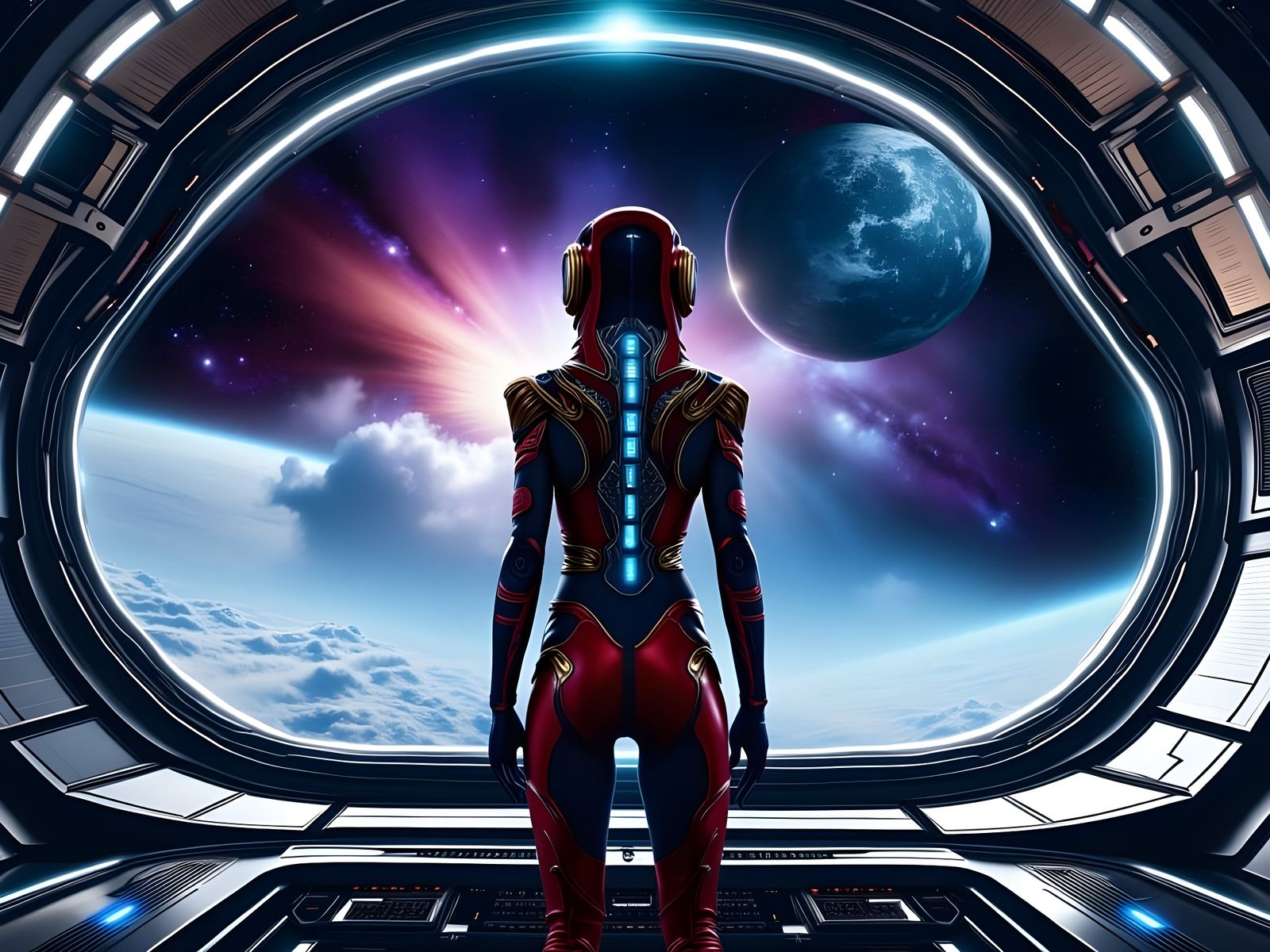 Epic Sci Fi Space Opera: Futuristic Spaceship and Daring Ast...