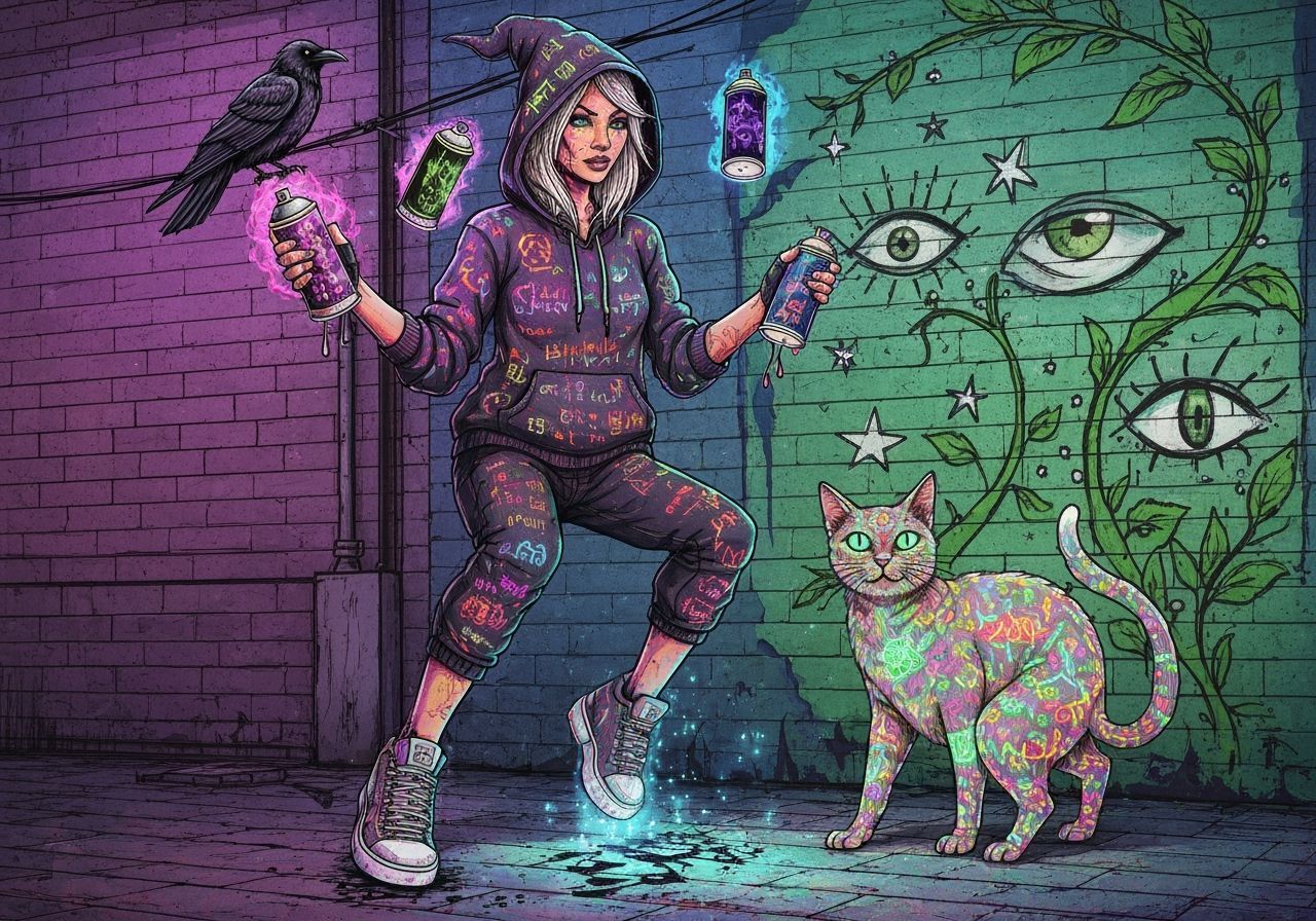 Urban Witch Unleashes Street Art Magic