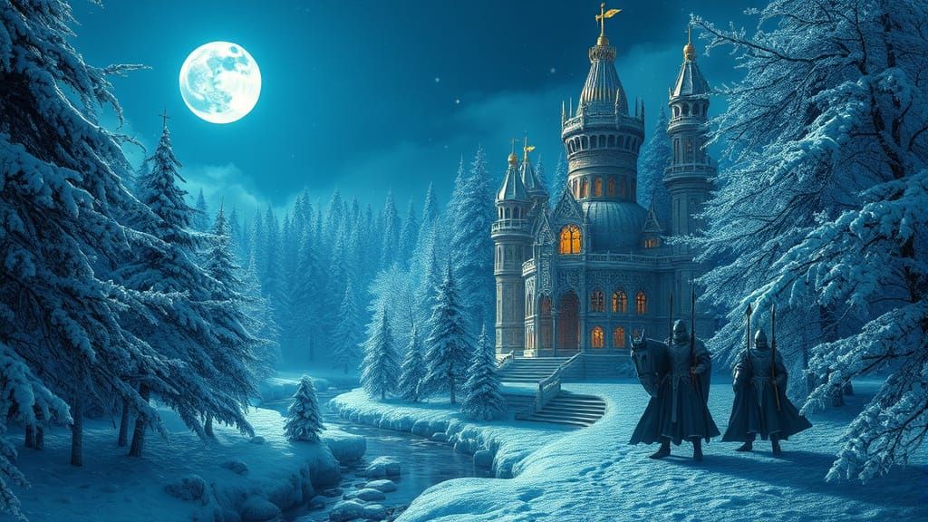 Epic Knights in Majestic Winter Wonderland