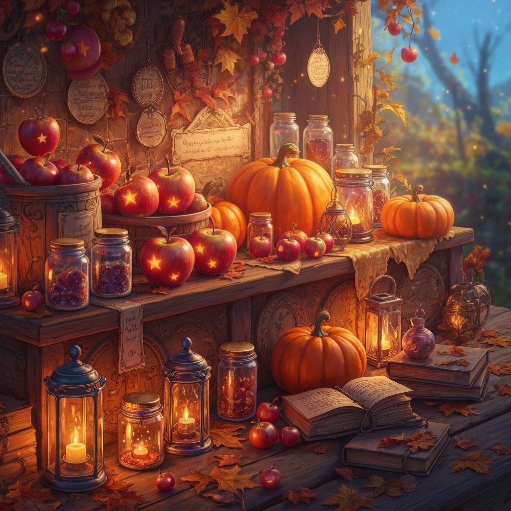 Whimsical Autumn Market Stand in Pendleton Ward Style