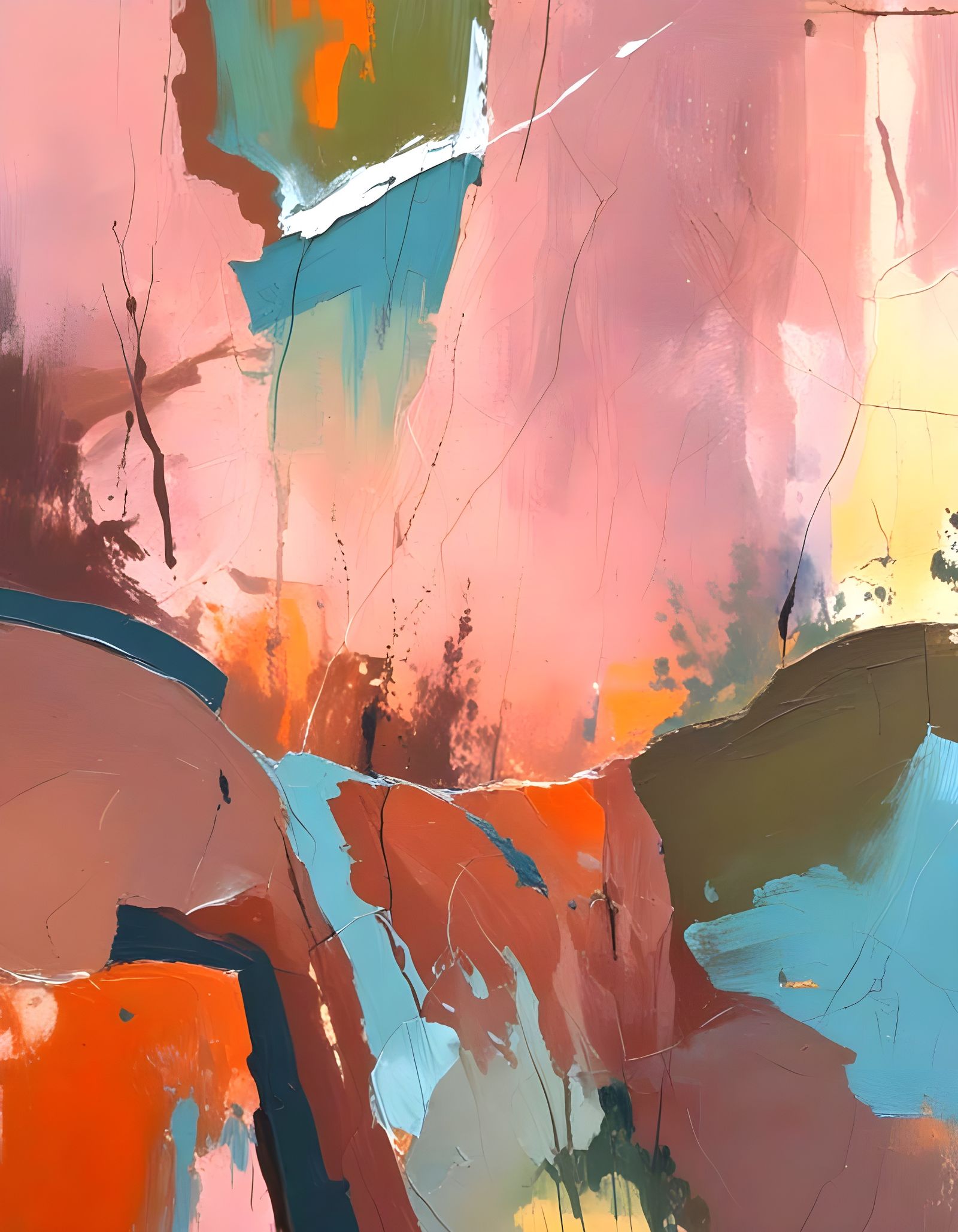 Luminous Abstraction in Earthy Tones