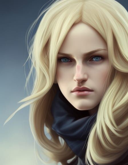 Annie Leonhart Portrait in Hyperdetailed Digital Art Style