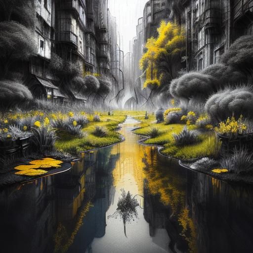 Child in Yellow Boots: Watercolor Rainy Day