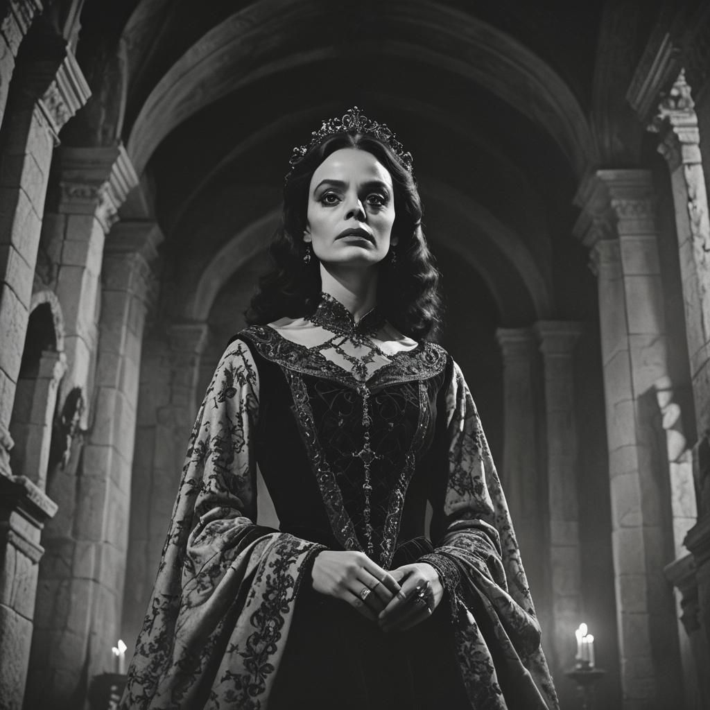 Barbara Steele as Asa Vajda in Baroque Style