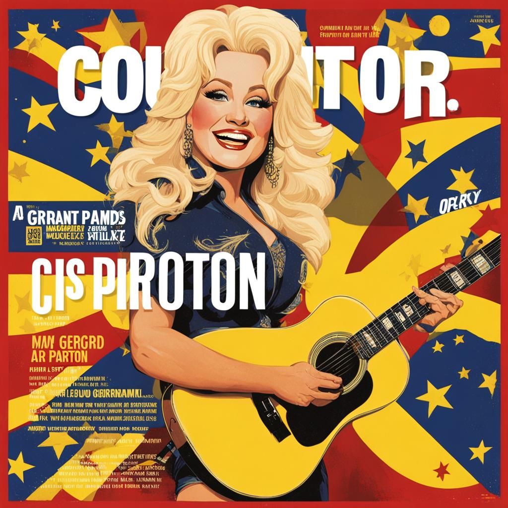 Magazine Cover: Dolly Parton Inspired Pin-Up Girl