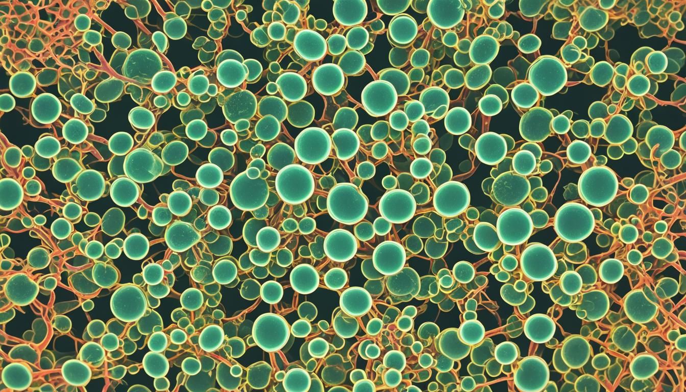 Fluorescent Bacteria Rave in Petri Dish: CGI Translucency