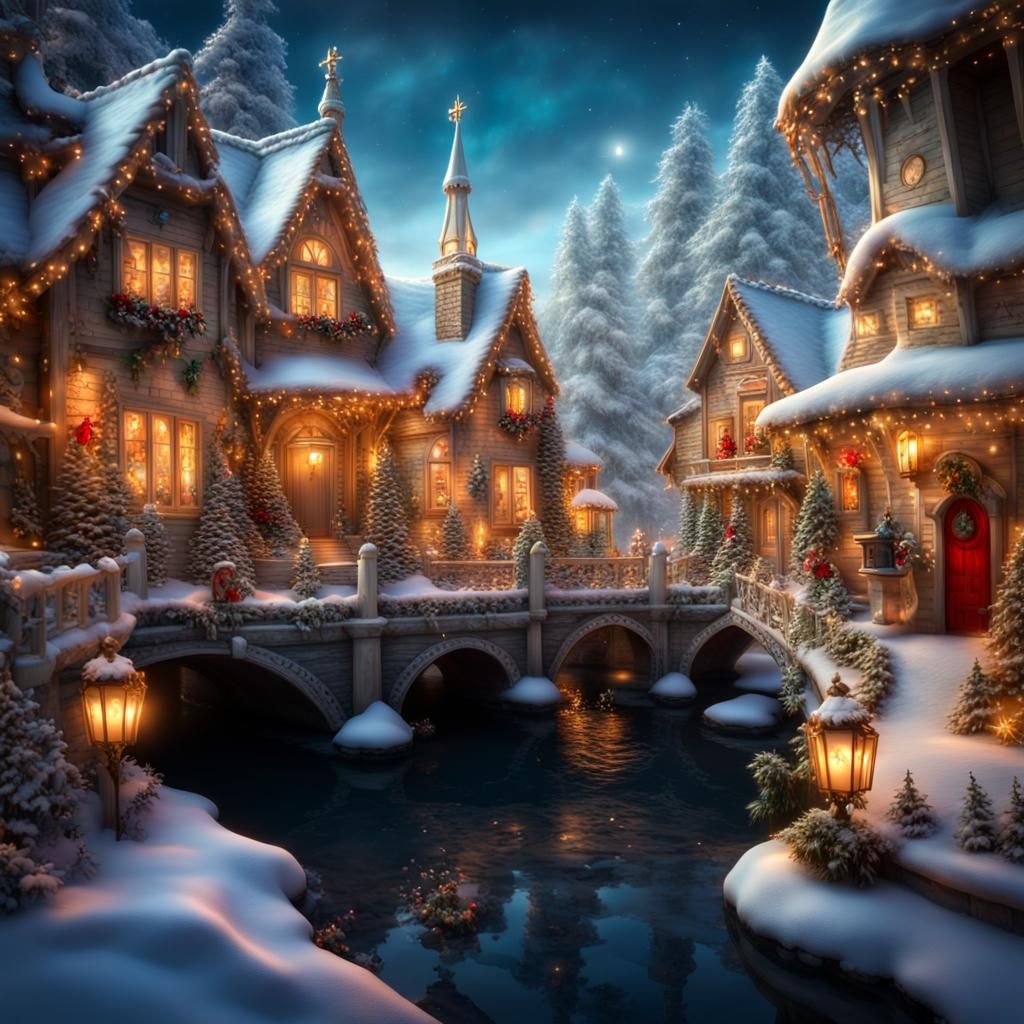 Magical Santa Christmas Wonderland in Fairy-Tale Style