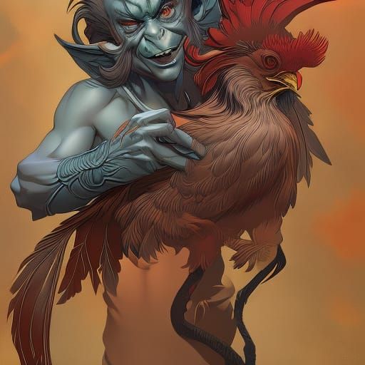 Gollum's Affection: A Detailed Digital Portrait