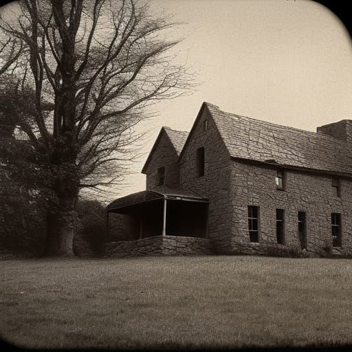 Vintage Irish Farmhouse in Creepy Photo Style