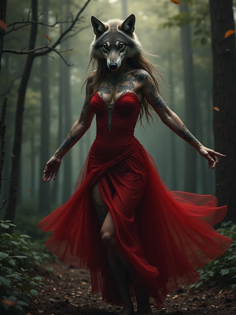 A Deceptive Forest Scene in Hyperrealist Style