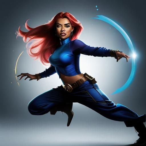 Kim Possible as Genie in 3D Digital Art